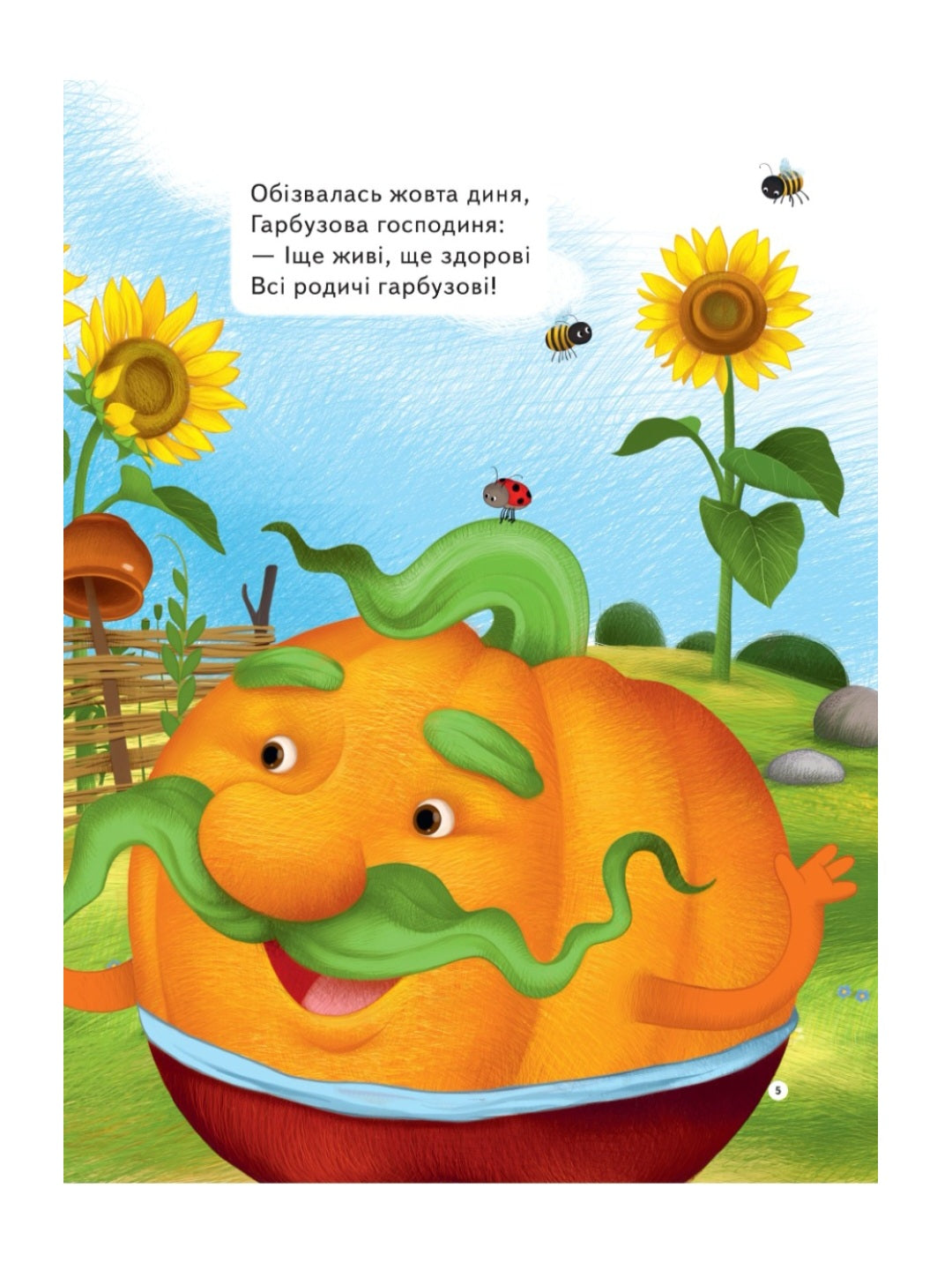 Ходить гарбуз по городу. Картонна книга. Великий формат.