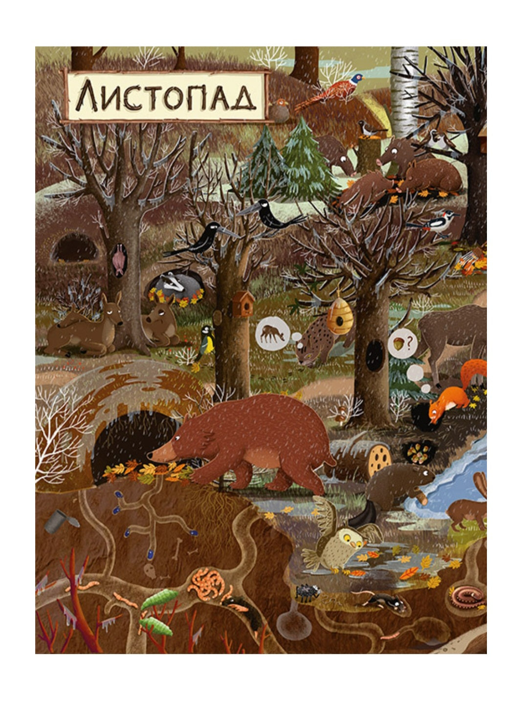 Рік у лісі. Картонна книга. Великий формат. 
Емілія Дзюбак