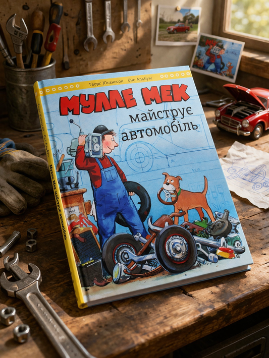 Мулле Мек майструє автомобіль. Ґеорґ Юганссон