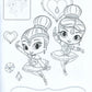 Shimmer & Shine. Розмальовка з наклейками