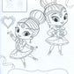 Shimmer & Shine. Розмальовка з наклейками