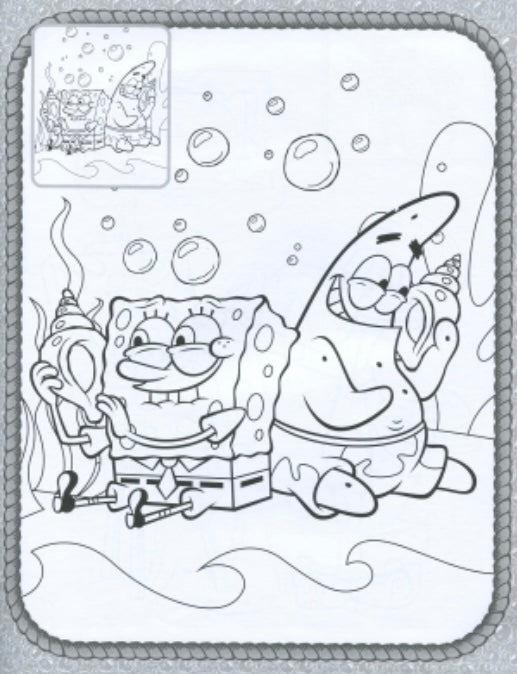 Sponge Bob Square Pants. Розмальовка з наклейками